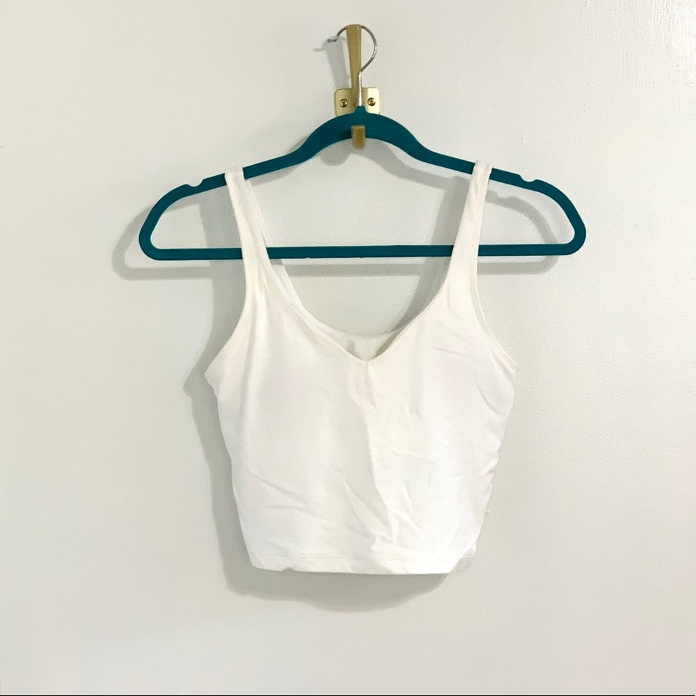 lululemon athletica White V-Neck Cropped Tank - Picture 6 of 7